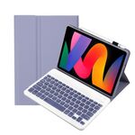 Per Xiaomi Redmi Pad SE 11 pollici A0N9 Pelle di agnello Texture Custodia in pelle ultrasottile staccabile con tastiera Bluetooth (Viola)
