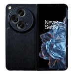 Per OPPO Find N3 / OnePlus Open Litchi Texture PU + Custodia per telefono antiurto per PC (Nero)