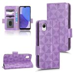 Per Samsung Galaxy A23e/A23 5G Versione JP Custodia in pelle a triangolo simmetrico (viola)