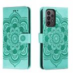 Per Samsung Galaxy A24 5G Sun Mandala Embossing Pattern Custodia in pelle per telefono (verde)