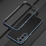 Per Samsung Galaxy S23 5G Aurora Series Lens Protector + custodia per telefono con struttura in metallo (nero blu)