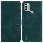 Per Nokia C31 Skin Feel Custodia per cellulare in pelle a conchiglia di colore puro (verde)