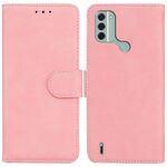 Per Nokia C31 Skin Feel custodia per cellulare in pelle a conchiglia di colore puro (rosa)