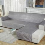 Cuscino per animali domestici antiscivolo impermeabile Copridivano monopezzo assemblato, dimensioni: destra-200x270 cm (grigio)