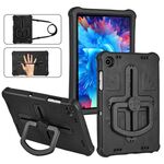 Per Samsung Galaxy Tab A9+ Shield 360 Maniglia di rotazione EVA Custodia antiurto per tablet PC (Nero)