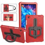 Per Samsung Galaxy Tab A9+ Shield 360 Maniglia con rotazione Custodia antiurto per PC EVA antiurto (rosso nero)