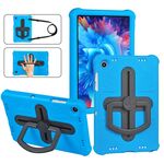 Per Samsung Galaxy Tab A9+ Shield 360 Maniglia con rotazione Custodia antiurto per PC EVA antiurto (blu nero)