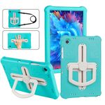 Per Samsung Galaxy Tab A9+ Shield 360 Maniglia con rotazione Custodia antiurto per PC EVA antiurto (verde menta beige)