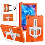 Per Samsung Galaxy Tab A9+ Shield 360 Maniglia con rotazione Custodia antiurto per PC EVA antiurto (arancione beige)