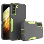 Per Samsung Galaxy S22+ 5G 2 in 1 custodia magnetica per PC + TPU (grigio+verde fluorescente)