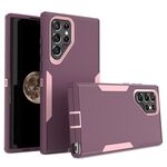 Per Samsung Galaxy S22 Ultra 5G 2 in 1 custodia magnetica per PC + TPU (viola rosso+rosa)