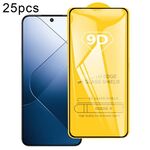 Per Xiaomi 14 25 pezzi 9D Pellicola in vetro temperato per schermo a colla completa