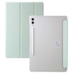 Custodia per tablet in pelle acrilica trasparente tripla per Samsung Galaxy Tab S9 Ultra/S8 Ultra (verde)