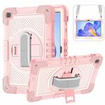 Custodia per tablet in silicone a contrasto per PC con rotazione a 360 gradi per Honor Pad X8 (oro rosa)