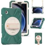 Per Samsung Galaxy Tab A9+ Maniglia rotante TPU + Custodia per tablet PC (verde smeraldo)