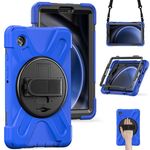 Per Samsung Galaxy Tab A9+ Maniglia rotante TPU + Custodia per tablet PC (blu)