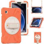 Per Samsung Galaxy Tab A9+ Maniglia rotante TPU + Custodia per tablet PC (arancione corallo)