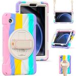 Per Samsung Galaxy Tab A9+ Maniglia rotante TPU + Custodia per tablet PC (colorato rosa)