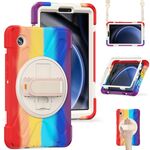 Per Samsung Galaxy Tab A9+ Maniglia rotante TPU + Custodia per tablet PC (rosso colorato)