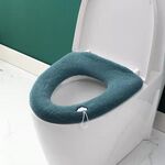 Copriwater universale lavabile in maglia, copriwater caldo addensato per la casa, stile: con manico blu