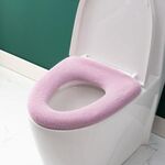 Copriwater universale lavabile in maglia, copriwater caldo addensato per la casa, stile: rosa piatto