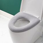 Copriwater universale lavabile in maglia, copriwater caldo addensato per la casa, stile: grigio piatto