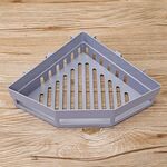 Scaffale triangolare per articoli da toeletta da bagno e cucina (grigio)