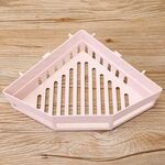 Scaffale triangolare per articoli da toeletta da cucina e bagno (cachi)