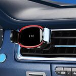 Staffa di ricarica wireless per auto da 15 W Staffa di navigazione elettrica a induzione automatica(Rosso)