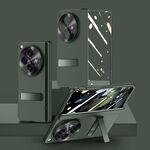 Per OPPO Find N3 Custodia per telefono antiurto con cerniera integrale con pellicola sensibile alla pelle (verde)