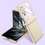 Per OPPO Find N3 Flip Custodia sensibile alla pelle con cerniera integrale Custodia antiurto per telefono (Oro)