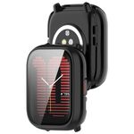 Per Amazfit Aactive PC Custodia per orologio in vetro temperato integrata (nera)