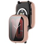 Per Amazfit Aactive PC Cassa dell'orologio in vetro temperato integrata (rosa)