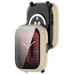 Custodia per orologio in vetro temperato integrata per PC Amazfit Aactive (bianco avorio)