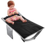 Cuscino da viaggio portatile per estensione del sedile dell'aereo per bambini 79 x 44 cm (nero)