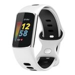 Per cinturino in silicone bicolore Fitbit Charge 6 (bianco nero)
