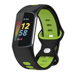 Per cinturino in silicone bicolore Fitbit Charge 6 (nero lime)
