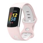 Per cinturino in silicone bicolore Fitbit Charge 6 (bianco polvere di sabbia)