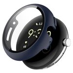 Per Google Pixel Watch 2 PC + custodia protettiva per orologio integrata con pellicola temperata (blu notte)
