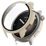 Per Amazfit Balance A2286 PC + custodia protettiva per orologio integrata con pellicola temperata (bianco avorio)