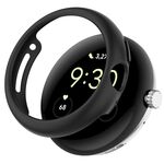 Per Google Pixel Watch 2 Custodia protettiva per orologio PC vuota in confezione mezza (nera)