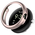 Per Google Pixel Watch 2 Custodia protettiva per orologio PC vuota in confezione mezza (oro rosa)