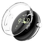 Per Google Pixel Watch 2 Custodia protettiva per orologio elettrolitico in TPU a copertura totale (bianco trasparente)