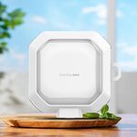 Per Samsung Buds Live / Buds2 / Pro / 2Pro Custodia protettiva per auricolari wireless trasparente in TPU + PC con interruttore (bianco)