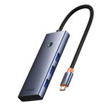 Baseus BS-OH160 Serie UltraJoy 7 in 1 Adattatore HUB da USB-C/Tipo-C a HDMIx1+VGAx1+USB 3.0x4+PDx1 (Grigio siderale)