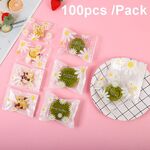 100 pz/pacco 4x9,5 cm modello margherita sacchetti per imballaggio di biscotti sacchetti richiudibili per macchina per snack