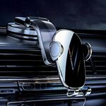 Supporto da auto per auto con presa d'aria a ricarica rapida wireless con bloccaggio meccanico D6, stile: versione a ventosa potente