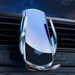Supporto da auto per auto con presa d'aria per ricarica rapida wireless a induzione a infrarossi Q3S (argento)