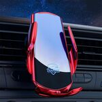 Supporto da auto per auto con presa d'aria per ricarica rapida wireless a induzione a infrarossi Q3S (rosso)