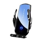 Supporto per auto Q88 con presa d'aria per ricarica rapida wireless a induzione a infrarossi (nero)
